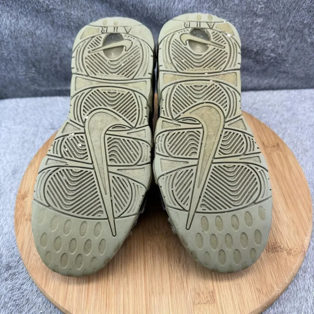 Nike Air More Uptempo Shoes Boys Size 6Y Green Sneakers 415082-007 No Insoles
